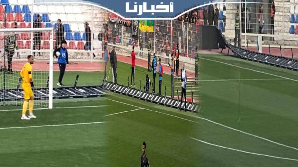 رياح قوية تحطم اللوحات الإشهارية الإلكترونية بملعب تطوان